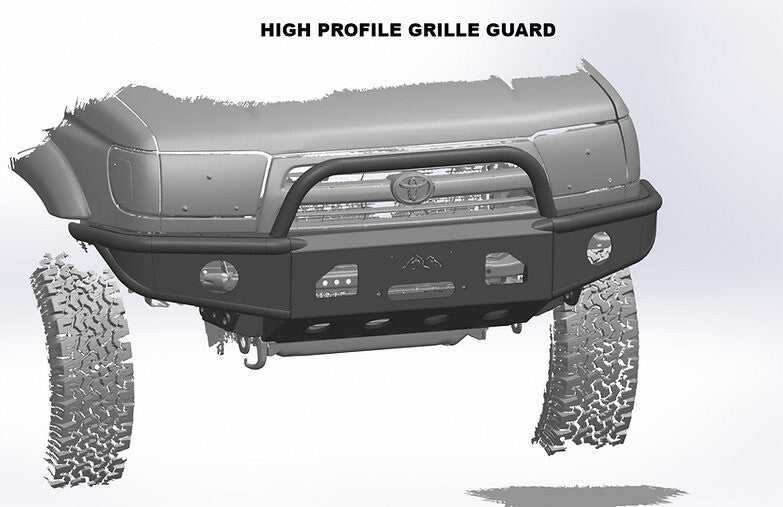 96-02 3rd Gen 4Runner Closed Wing Hybrid Bumper - Welded - True North Fabrications